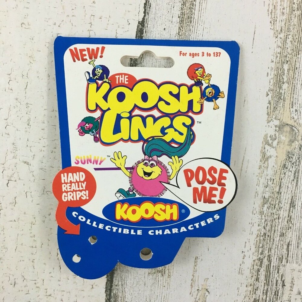 Koosh Lings Tag and Stickers ONLY 1996 Ball OddzOn Vtg